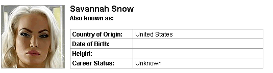 Pornstar Savannah Snow