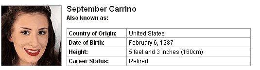 Pornstar September Carrino