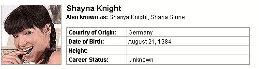 Pornstar Shayna Knight
