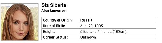 Pornstar Sia Siberia