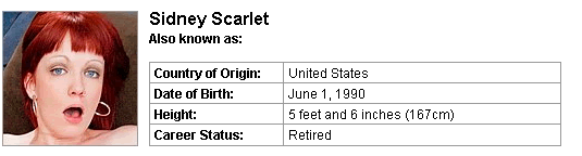 Pornstar Sidney Scarlet