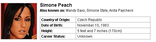 Pornstar Simone Peach