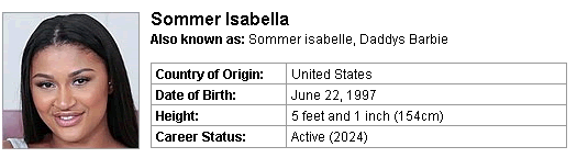 Pornstar Sommer Isabella