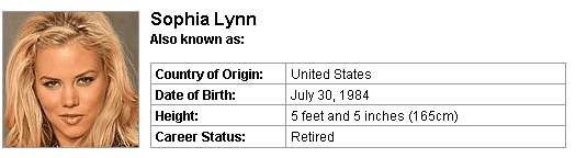 Pornstar Sophia Lynn
