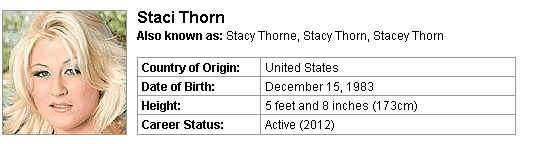 Pornstar Staci Thorn
