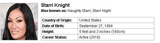 Pornstar Starri Knight