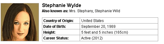 Pornstar Stephanie Wylde