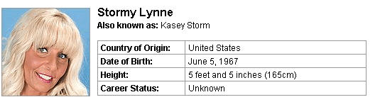 Pornstar Stormy Lynne