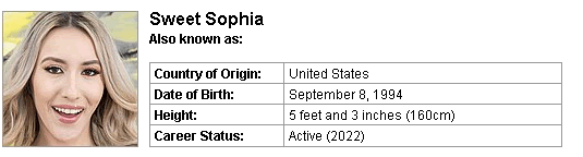 Pornstar Sweet Sophia
