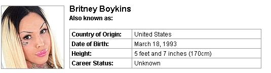 Pornstar Britney Boykins