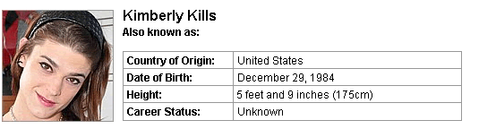 Pornstar Kimberly Kills
