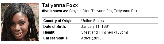 Pornstar Tatiyanna Foxx