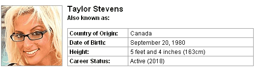 Pornstar Taylor Stevens