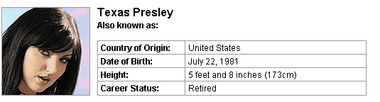 Pornstar Texas Presley