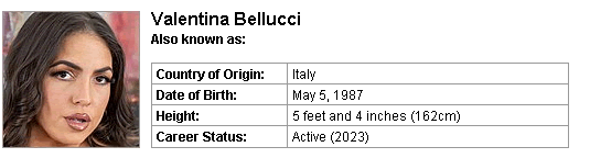 Pornstar Valentina Bellucci