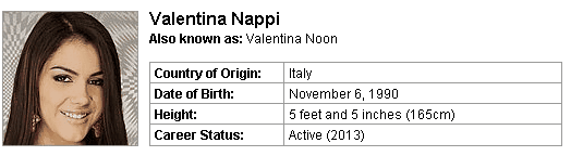 Pornstar Valentina Nappi