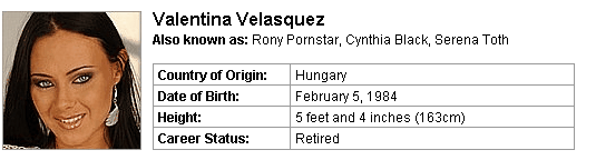 Pornstar Valentina Velasquez