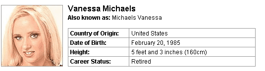 Pornstar Vanessa Michaels