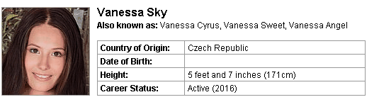 Pornstar Vanessa Sky