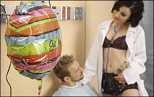 Doctor Veruca James in fishnet stockings gets fucked by her patient