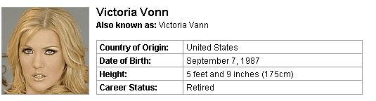 Pornstar Victoria Vonn