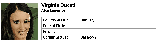 Pornstar Virginia Ducatti