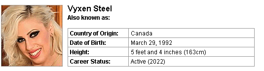 Pornstar Vyxen Steel