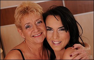 Wild Devil enjoying hot lesbian sex with horny granny