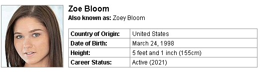 Pornstar Zoe Bloom