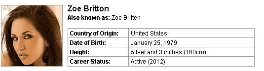 Pornstar Zoe Britton