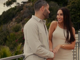Adria Rae and Melissa Stratton enjoying hot threesome sex with a lucky guy