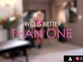 Two masseuses Luna Star and Charlotte Stokely fucking cute client Maddy Oreilly
