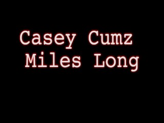 Naughty brunette Casey Cumz jerking off a big cock