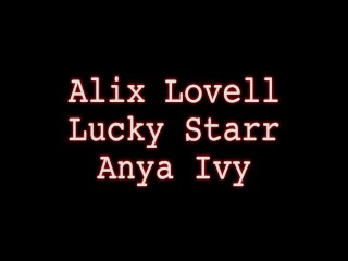 Alix Lovell, Lucky Starr and Anya Ivy licking their pussies